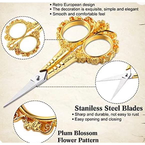 Embroidery Scissors - Gold - Picture 1 of 6